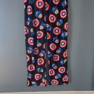 Marvel Mens fleece Captain American pajama bottoms size small